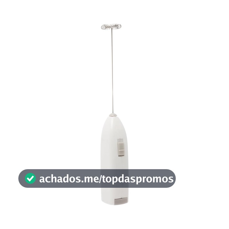 LYOR - Mini Mixer Misturador Elétrico para Bebidas - Inox e Plástico Branco - Eficiente e Compacto para Batidas e Misturas Rápidas