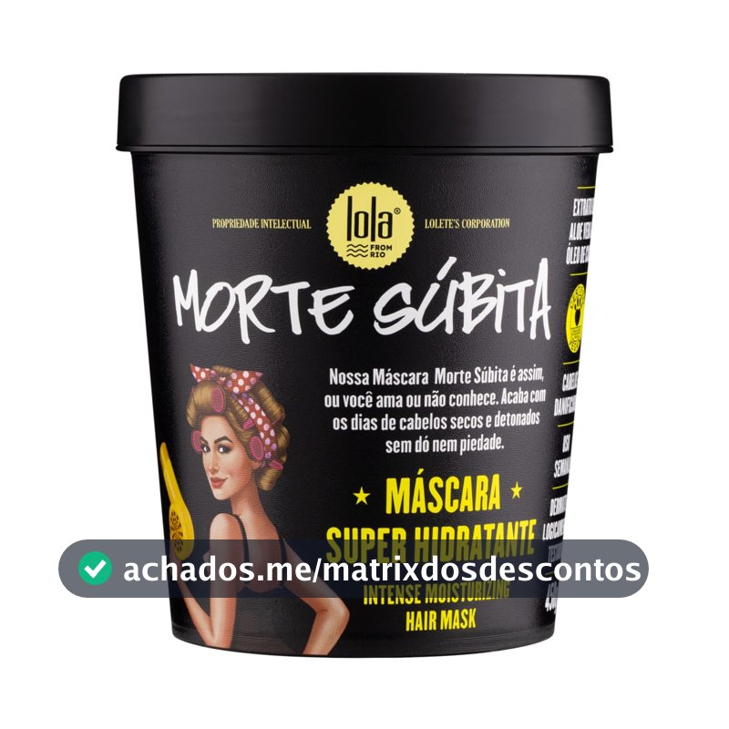 Morte Súbita Máscara Super Hidratante 450g , Lola Cosmetics