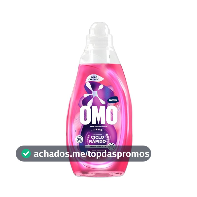 Lava-Roupas Líquido Omo Ciclo Rápido Ação Cuidado Frasco 1,4l
