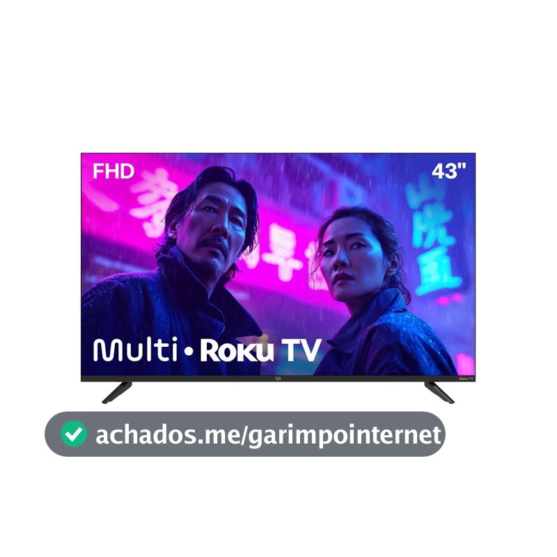 Multi Roku TV 43" Smart DLED FHD Wi-fi 3 HDMI Alexa e Google Home