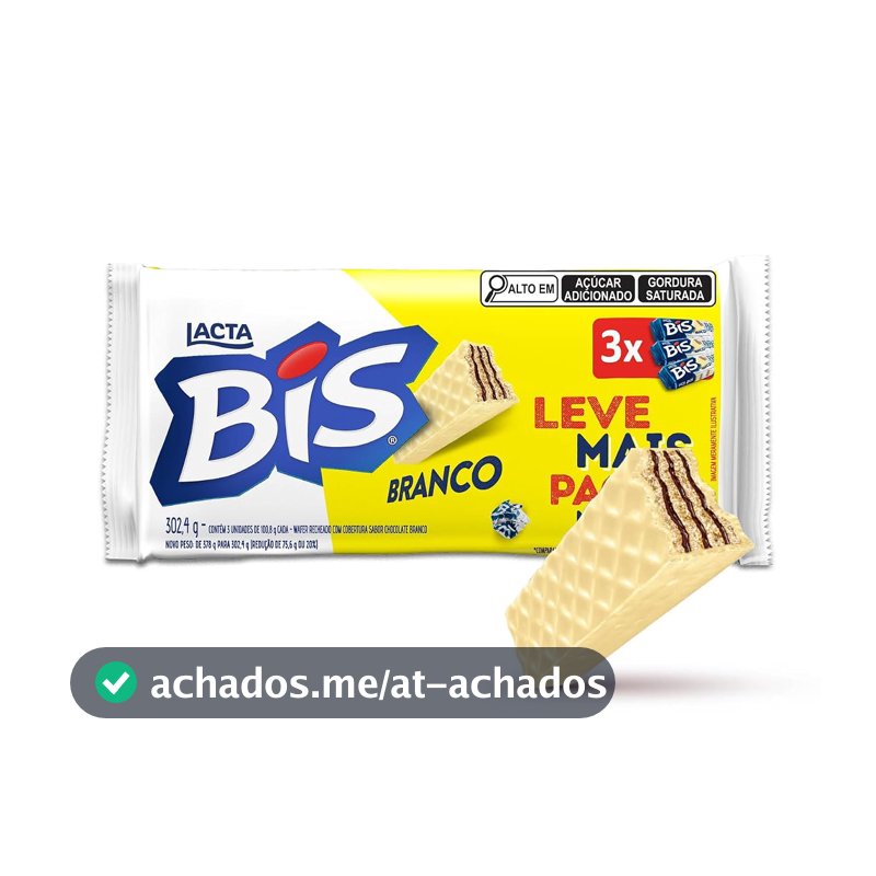 Lacta Bis Laka - Chocolate Branco Kit 3 Unidades 100,8g