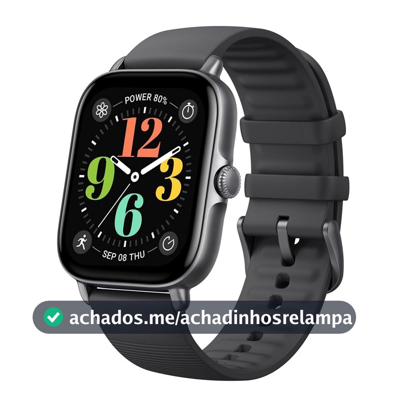 Relógio Amazfit Gts 4 Mini New Smartwatch Com Alexa Original 1.75 (Black)