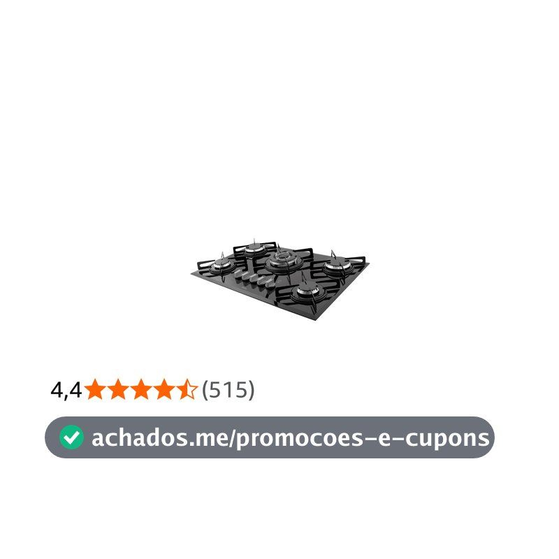 Cooktop Cook Chef Philco 5 Tripla Chama Preto Bivolt
