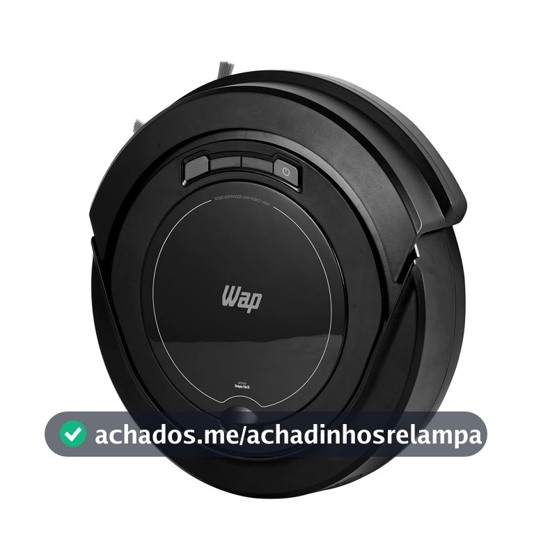 WAP Robô Aspirador Robot W90 3 em 1, 250ml, Bivolt, Sistema Antiqueda