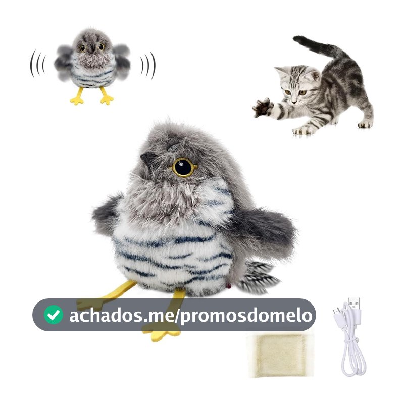NEWPET Brinquedos Para Gatos: Pássaro Que Bate As Asas (Não Voa), Brinquedos Recarregáveis, Brinquedos Com Catnip Para Gatos (Cuco)
