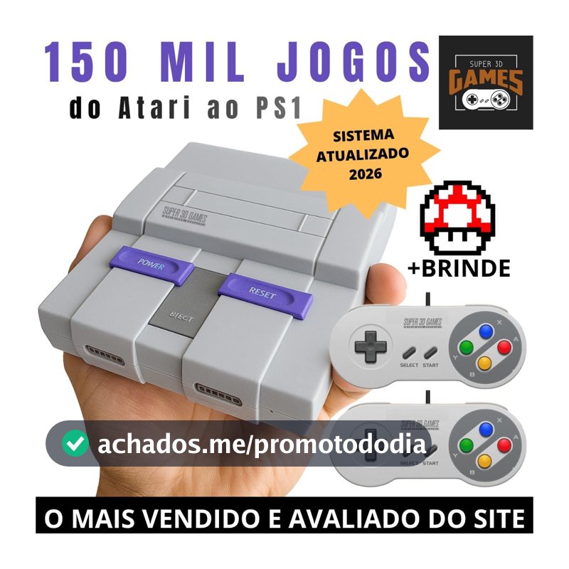 Mini Console Retro Super com 150 mil jogos + 2 Controles Super 3D Games [video game] [video game]