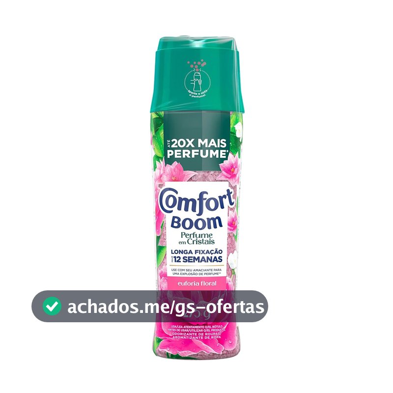 Comfort Boom Odorizador de Roupas Cristais de Perfume Euforia Floral 275gr