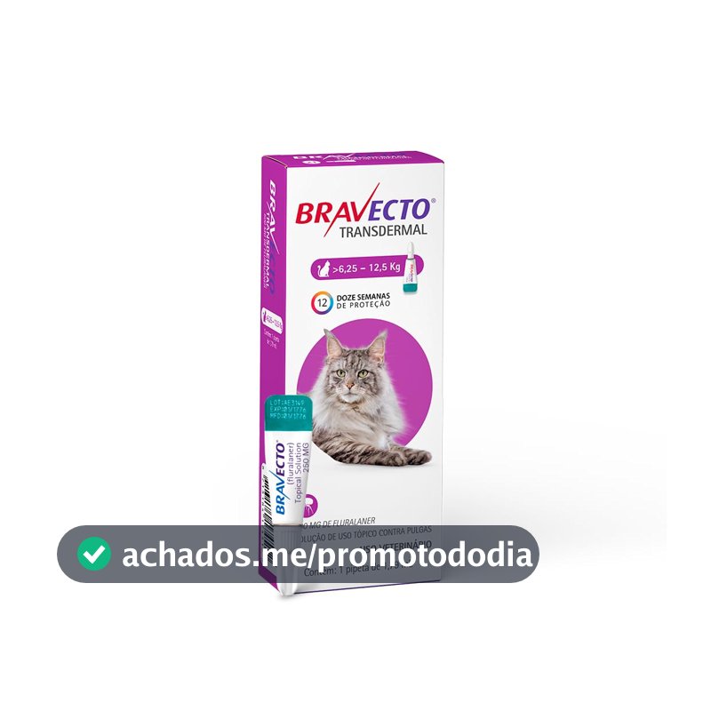 Bravecto® Gatos Transdermal 500mg Antipulgas 5,25-12,5kg 1 Pipeta