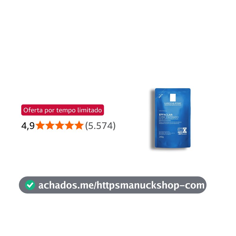 La Roche-posay Effaclar Gel Concentrado. Gel de Limpeza Facial. Limpa a Pele Profundamente Reduzindo a Oleosidade e Lesões Acneica. Limpeza Facial. Pele Oleosa. Ácido Salicílico, LHA, PCA de Zinco.