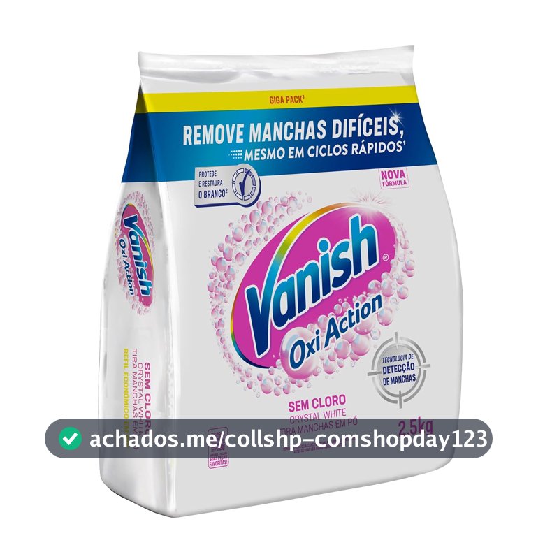 Tira-Manchas em Pó para Roupas Brancas Vanish Oxi Action, 2,5kg