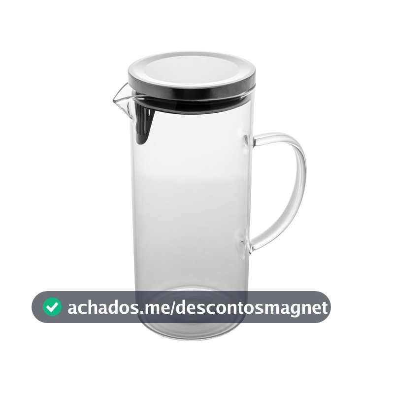WOLFF - Jarra de Vidro Borossilicato com Tampa 1,5L