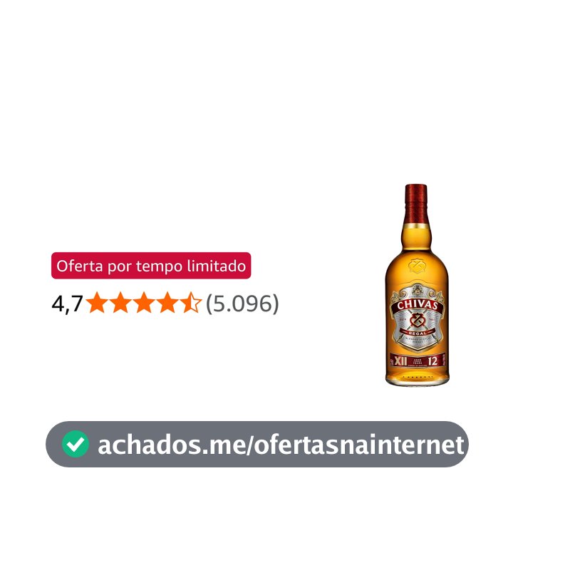 Whisky Chivas Regal 12 anos Blended Escocês - 1 litro