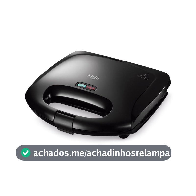 Sanduicheira Fast Time Elgin – 800W Placas Duplas 220V, Moderno, Aço inoxidável, Metal, Plástico