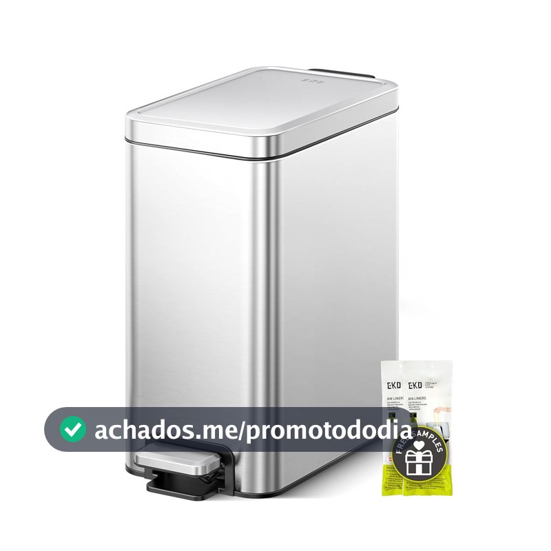 Lixeira com Pedal EKO STELLA SLIM 10L