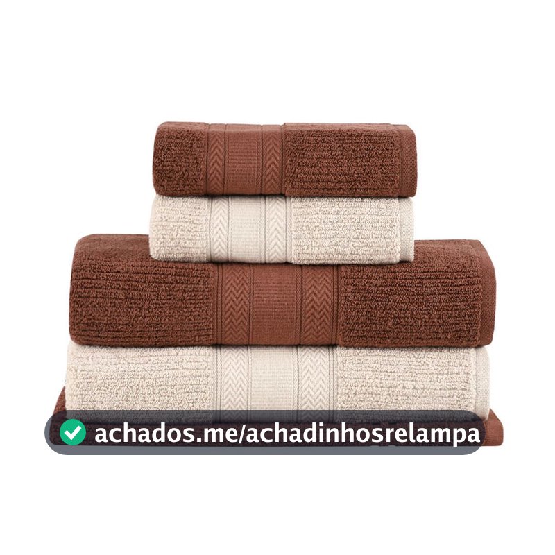 Buddemeyer Jogo de Toalhas Melissa Extra Soft Gigante Bege/Marrom 5 pçs