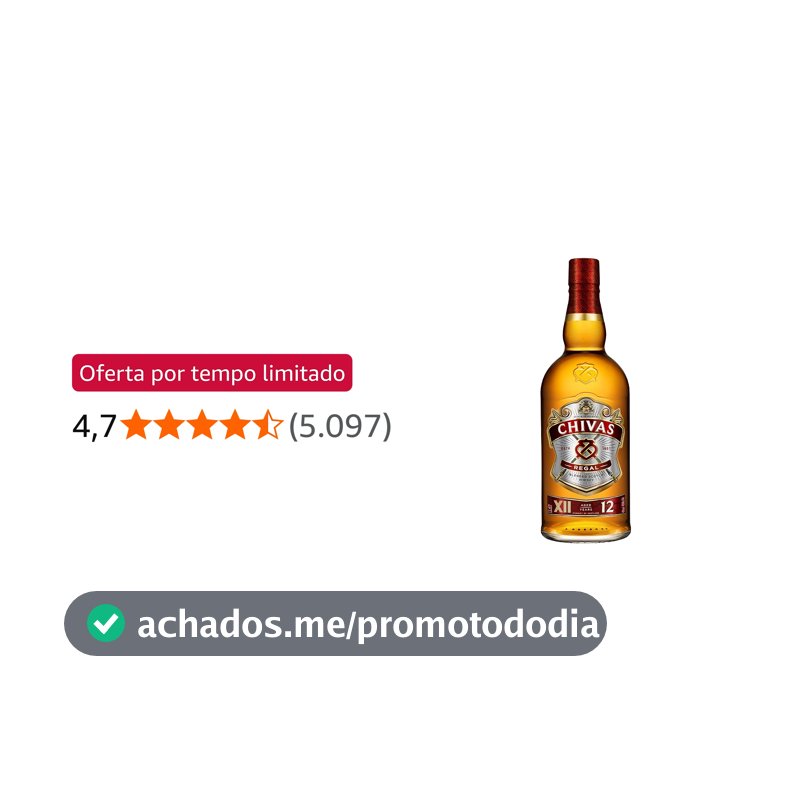 Whisky Chivas Regal 12 anos Blended Escocês - 1 litro