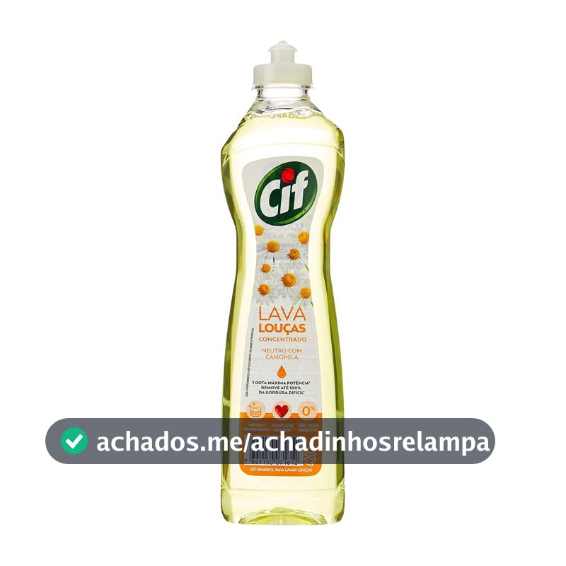 Detergente Líquido para Lava-Louças Cif, Neutro com Camomila, 420ml