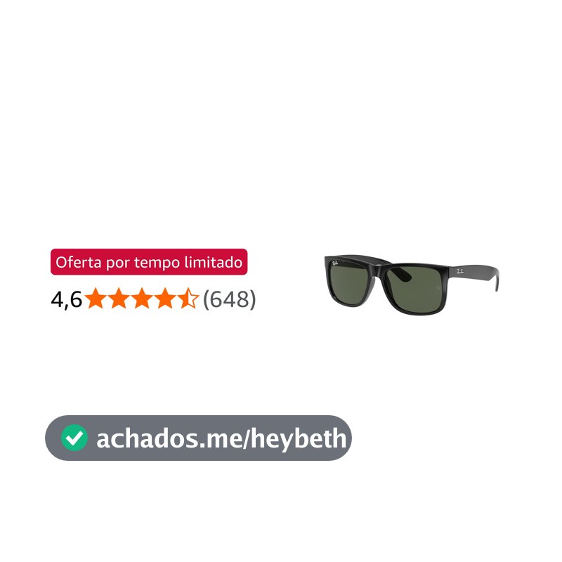 Óculos de Sol Ray-Ban Justin Unissex, Tamanho 57