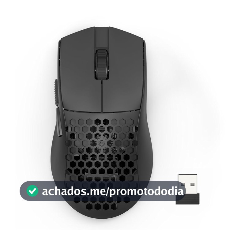 Mouse Gamer Redragon Astrolabe Lite Preto PAW3313 10000 DPI Sem Fio Tri-Mode USB 2.4GHz Bluetooth, USB Tipo-C Estrutura Perfurada Honeycomb 49g Cabo Paracord M725-LIT