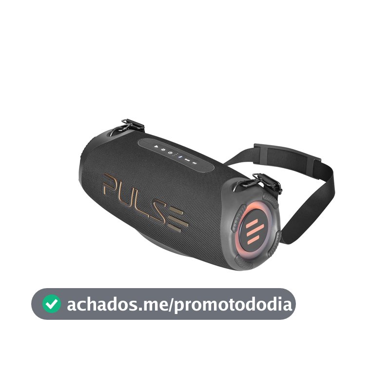 Caixa de Som Bluetooth Pulse E Boombox, Resistente à Água IPX6 e com Iluminação LED RGB – SP627