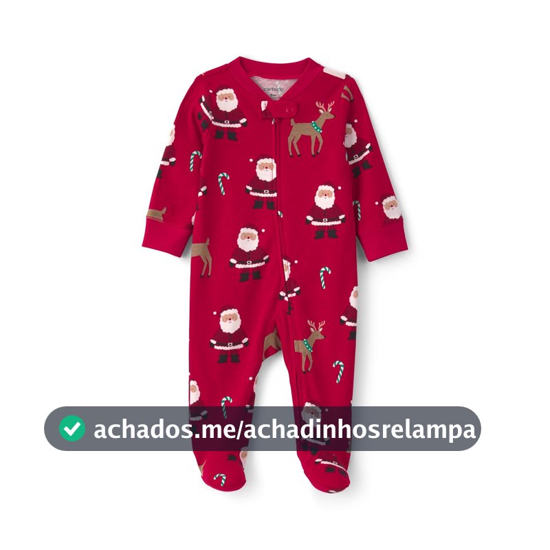 Macacão de dormir para bebês Interlock Holiday Sleep and Play Carter'sUnisex Bebê