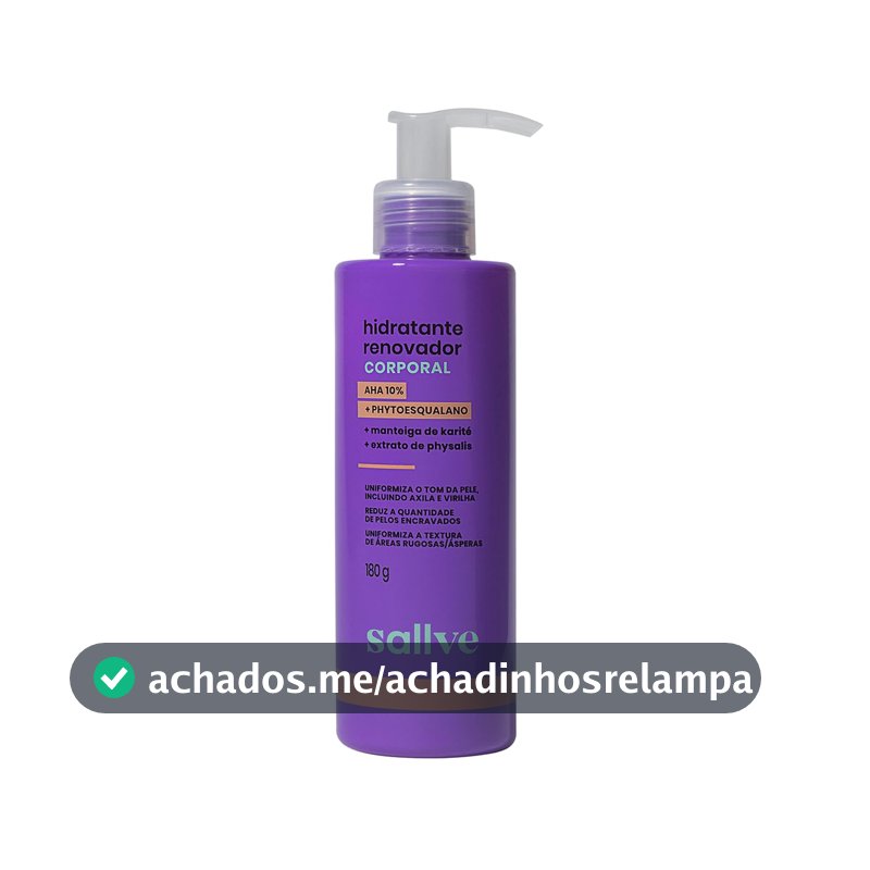 Sallve Hidratante Renovador Corporal 180G