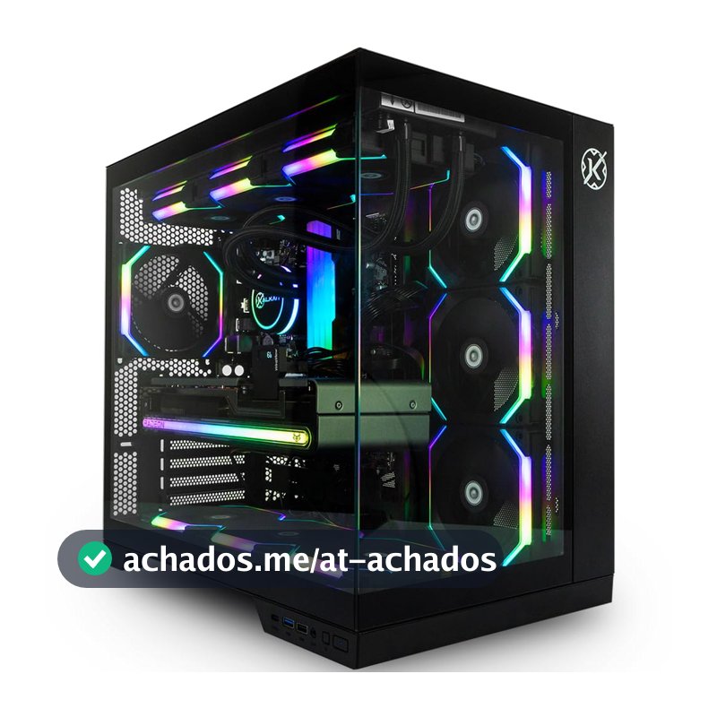 Gabinete Gamer Kalkan Asgard Preto Aquário sem fans KLK00040