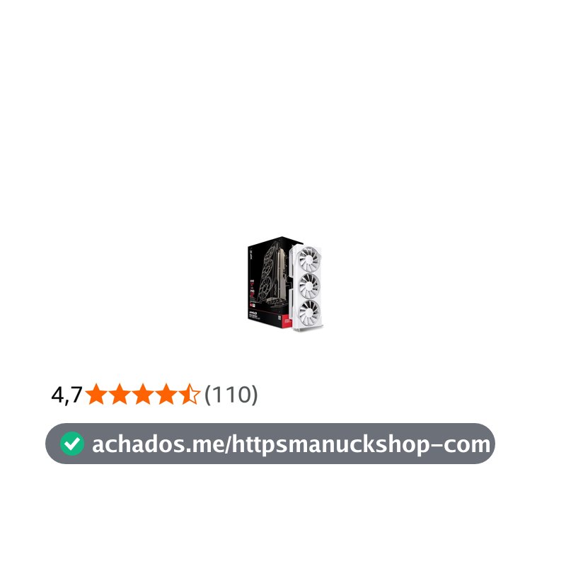 XFX Swift AMD Radeon RX 9070XT Triple Fan White Gaming Edition com 16GB GDDR6 HDMI 3xDP, AMD RDNA 4 RX-97TSWF3W9