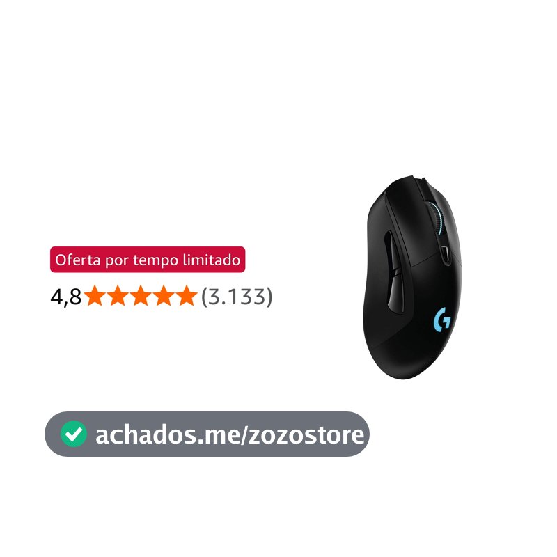Mouse Gamer Sem Fio Logitech G703 LIGHTSPEED com RGB LIGHTSYNC, 6 Botões Programáveis, Sensor HERO 25K e Bateria Recarregável - Compatível com POWERPLAY