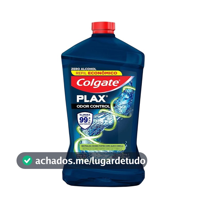 Enxaguante Bucal Colgate Plax Odor Control, Sem Álcool, 2L