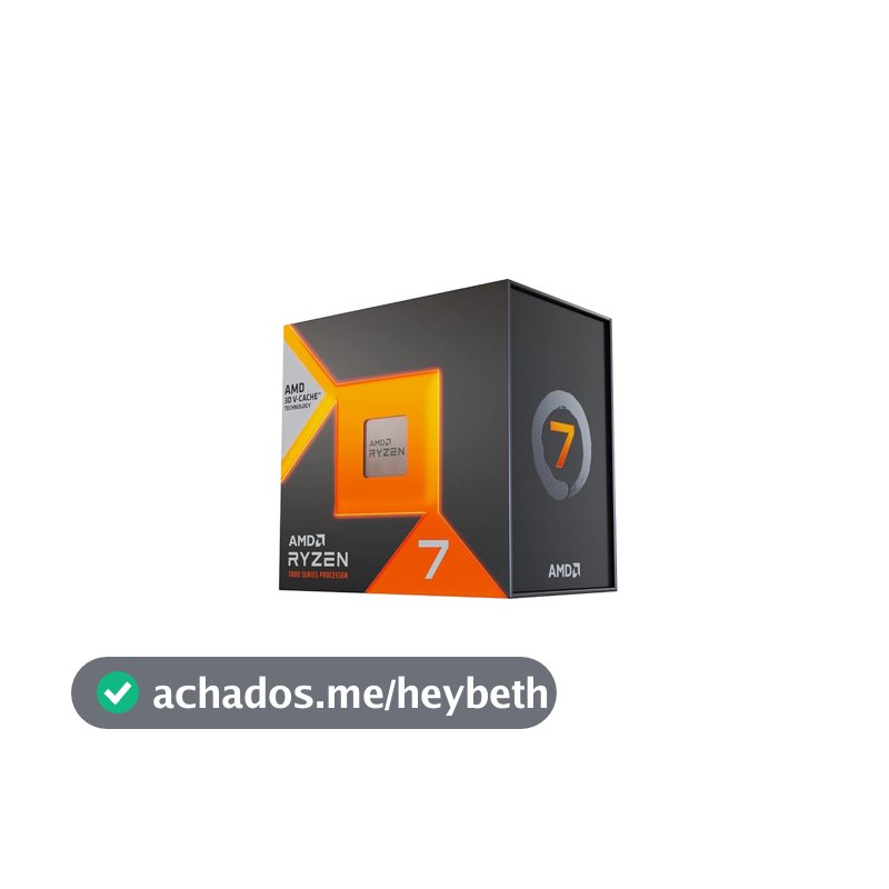 AMD Processador de desktop Ryzen 7 7800X3D 8 núcleos, 16 threads