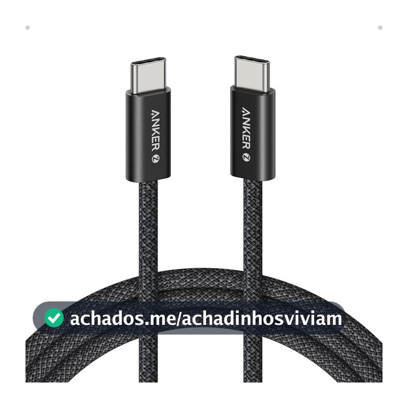 Anker Zolo Cabo USB-C para USB-C(Tipo C 1,8 m), 240W de Carregamento Rápido
