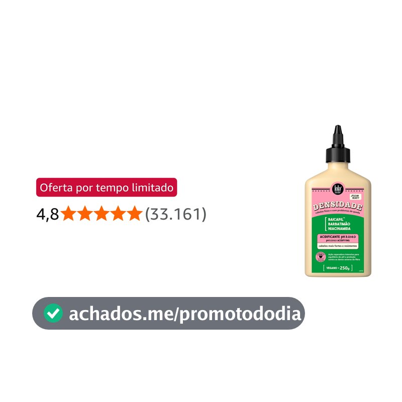 Densidade Acidificante Capilar 250g, Lola Cosmetics