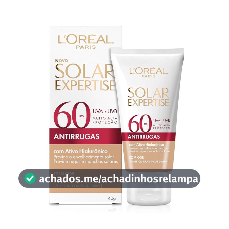 Protetor Solar Facial L'Oréal Paris Solar Expertise Antirrugas Fps 60 Com Cor 40G