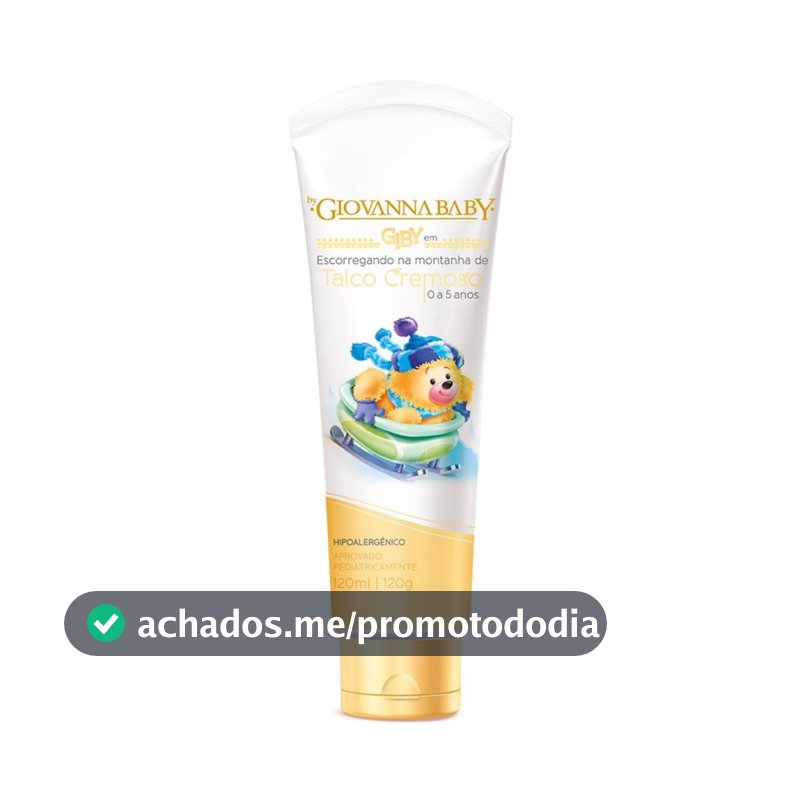 Talco Cremoso 120Ml, Giby, Amarelo