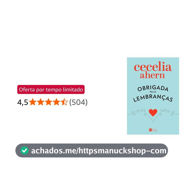 Obrigada pelas lembranças