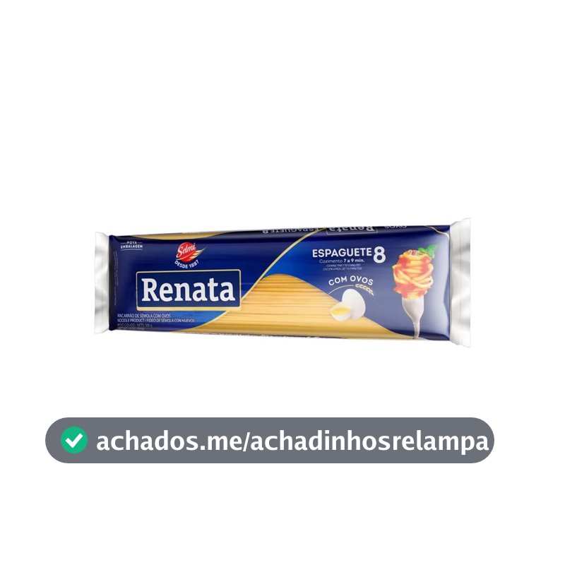 MACARRÃO RENATA C/OVOS ESPAGUETE 8 30X500