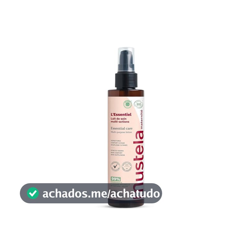 Mustela L’Essentiel Loção Corporal Multifuncional 200ml – Melhora Elasticidade, Firmeza, Previne e Corrige Estrias – com 99% de ingredientes de origem natural - Mustela Maternité