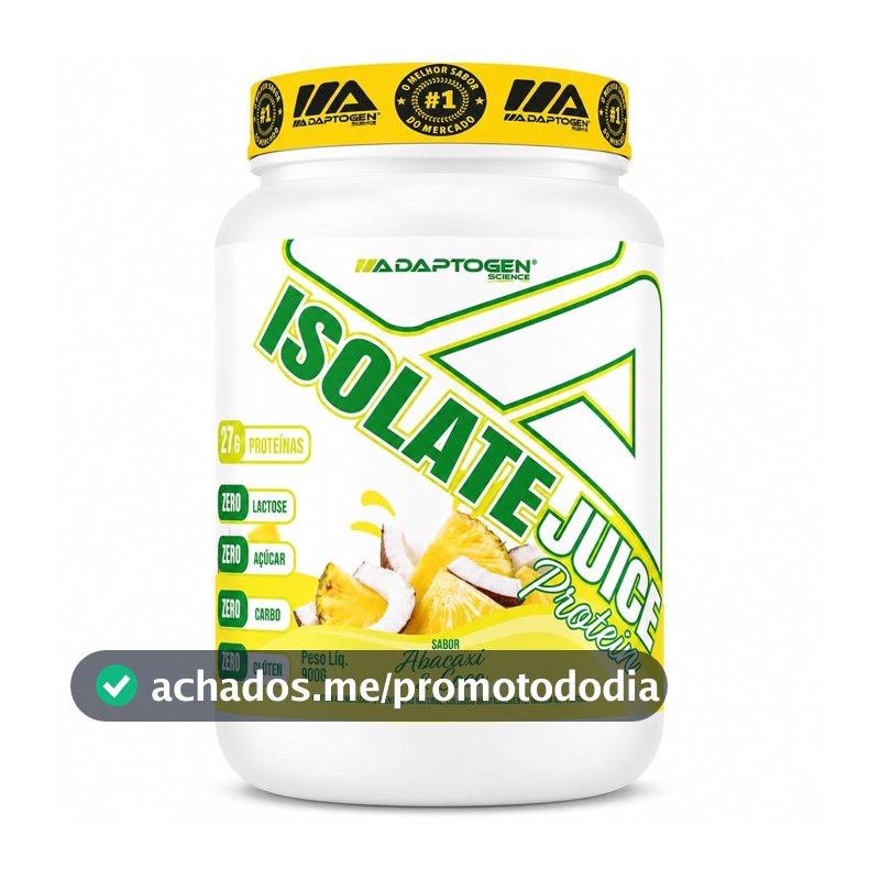 Tasty Isolate Juice Abacaxi & Coco 900g - Proteína Isolada, Zero Açúcar, Sem Lactose - Adaptogen Science