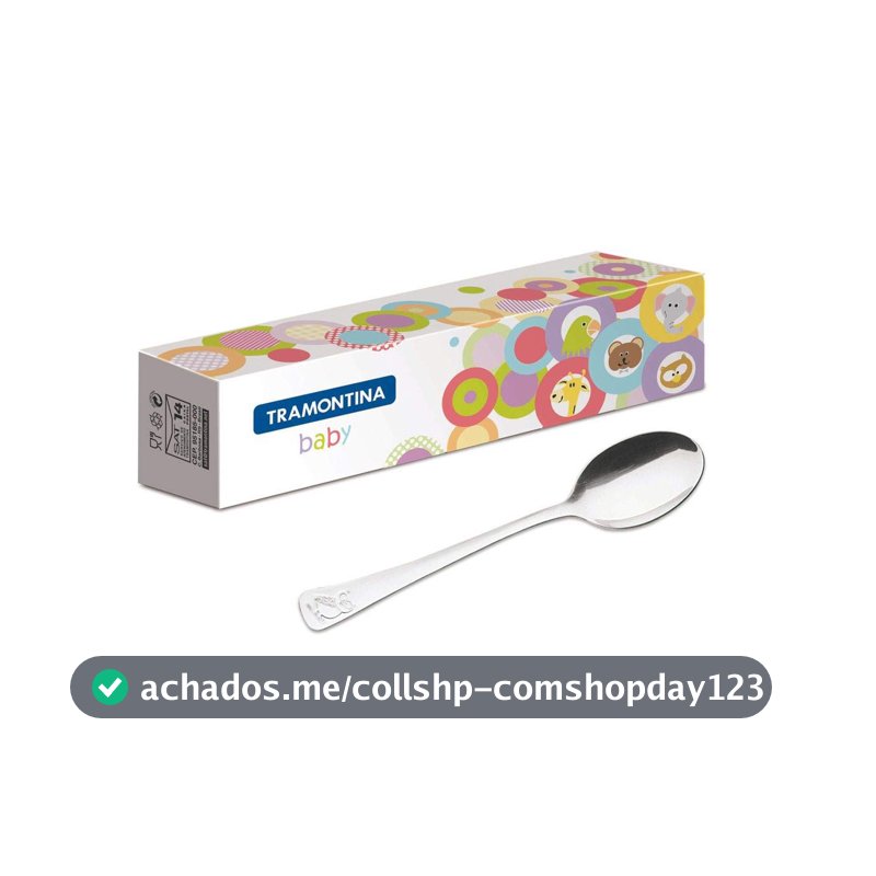 Colher Infantil Tramontina Baby Friends em Aço Inox