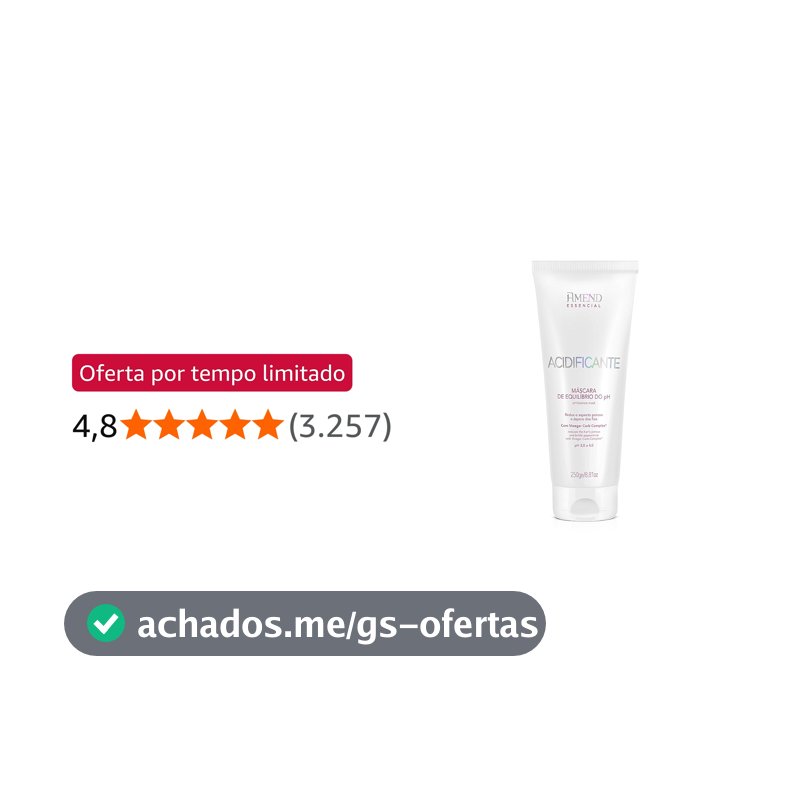 Máscara Acidificante de Equilíbrio do pH 250g