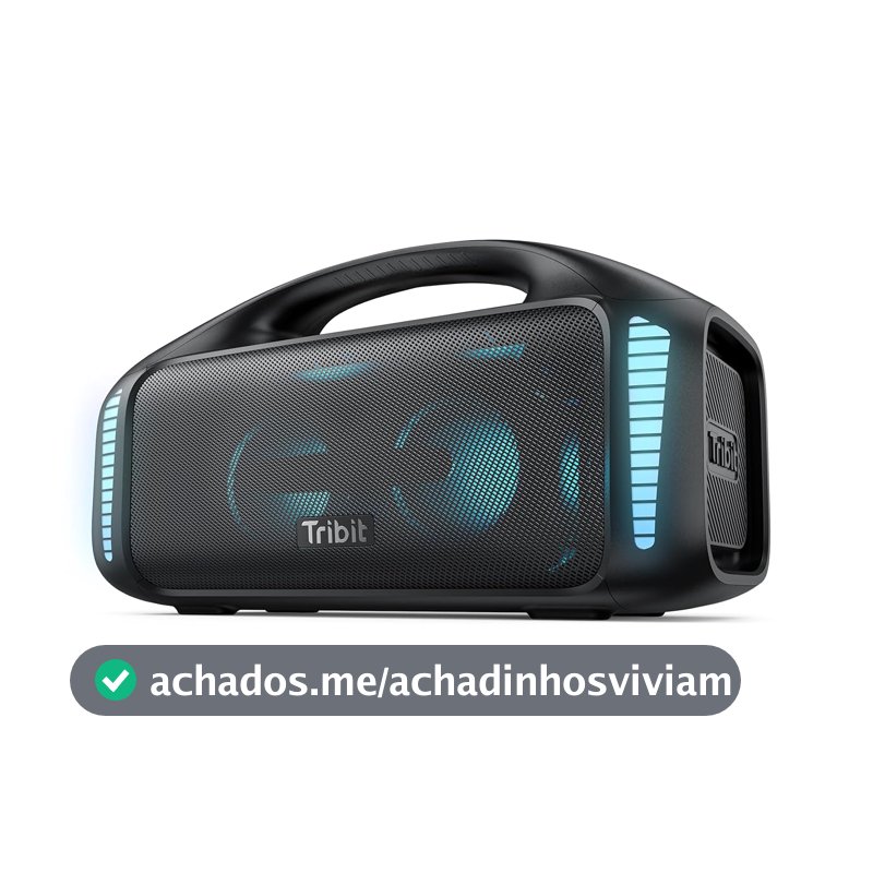Caixa de Som Bluetooth Tribit StormBox Blast de 140W (pico), Portátil, com Som Estéreo Potente de 90W e XBass LED, Bluetooth 5.3, Resistente à Água IPX7 e 30 Horas de Reprodução.