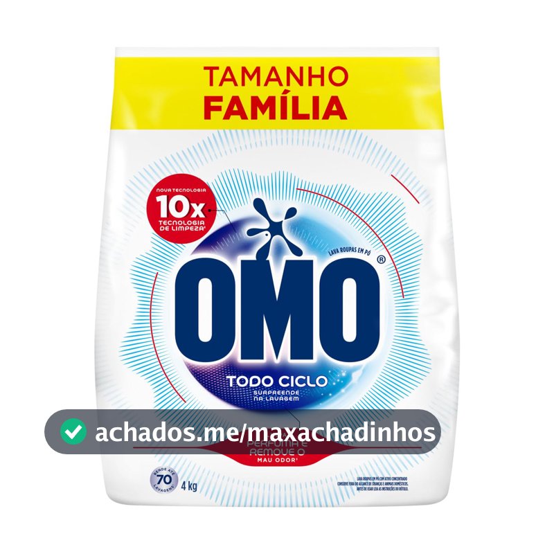 Lava-Roupas em Pó Omo Todo Ciclo, Tamanho Família, 4kg