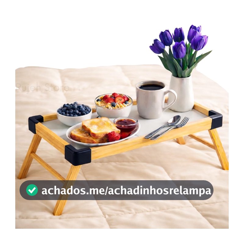 Oferta por tempo limitado: Bandeja Café da Manhã Cama Dobrável Madeira Notebook Multiuso Casas Premium