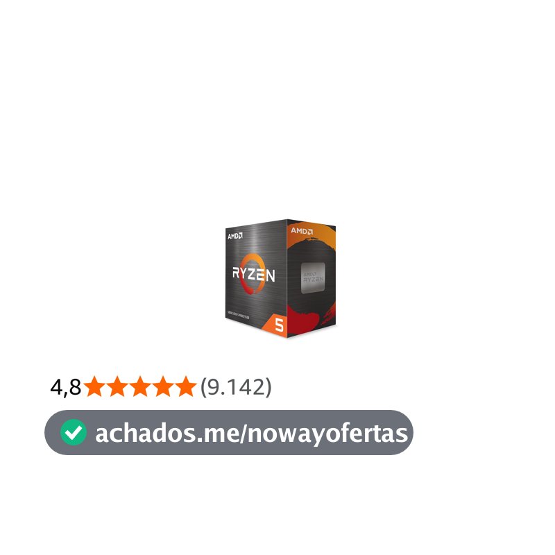 Processador AMD Ryzen 5 5500 100100000457BOX, Cerâmica Cinza