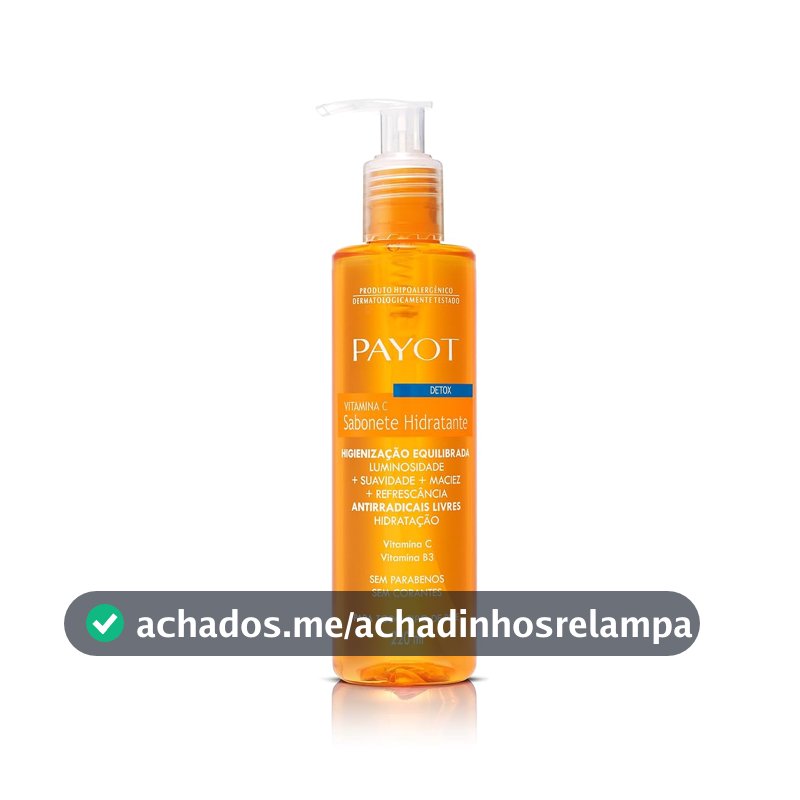 Sabonete Líquido PAYOT Detox, Vitamina C, 220 ml