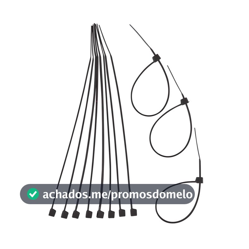 EDA Abraçadeira De Nylon 2 5 X 150 Mm Com 100 Peças Preta Eda
