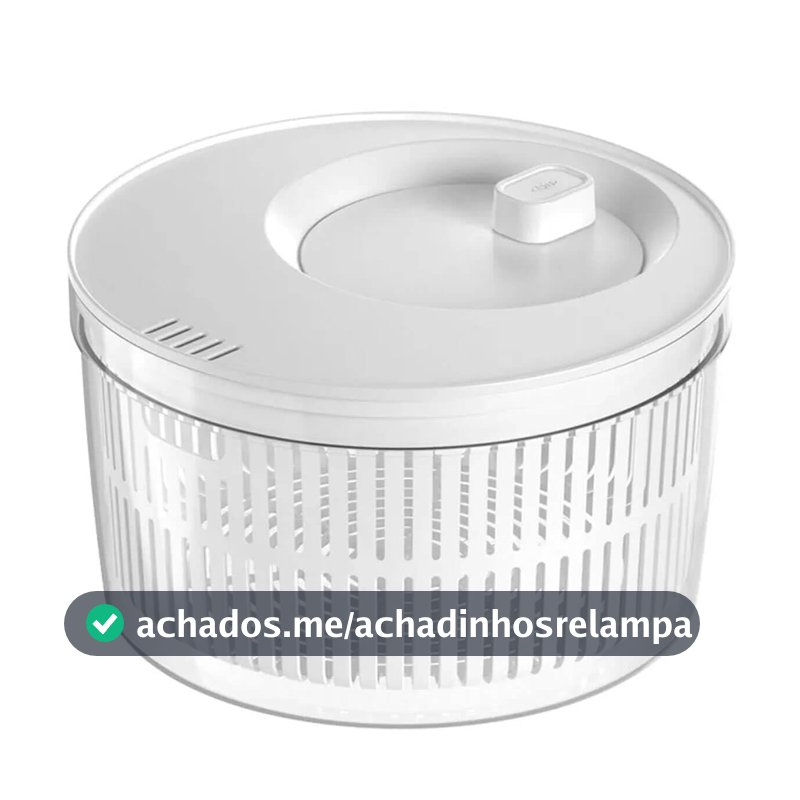 Ou Secador de Saladas 5,5L Branco Linha Clear Fresh