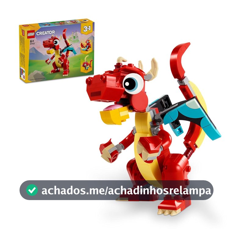 Lego Creator 3 em 1 - Dragão Vermelho - 31145