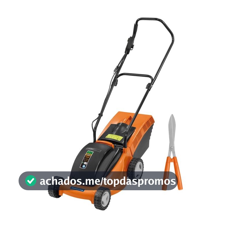 Kit Cortador de Grama Elétrico Tramontina CE35P com Coletor Rígido 1300 W 220 V e Tesoura para Cerca Viva/Grama com Lâmina Metálica e Cabo Plástico